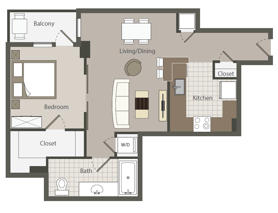 1.1P floor plan